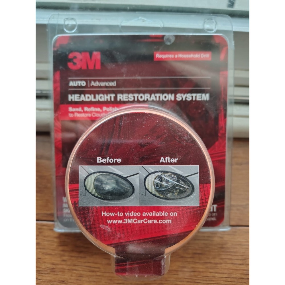 3M Headlight Restoration System 39008 Lens Restorer Kit Polish Sanding Drill